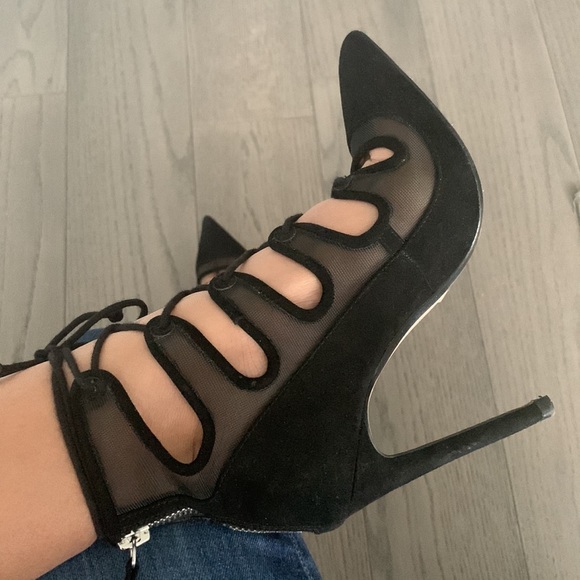 Zara Basic lace up pumps in black size 35 - Picture 4 of 13